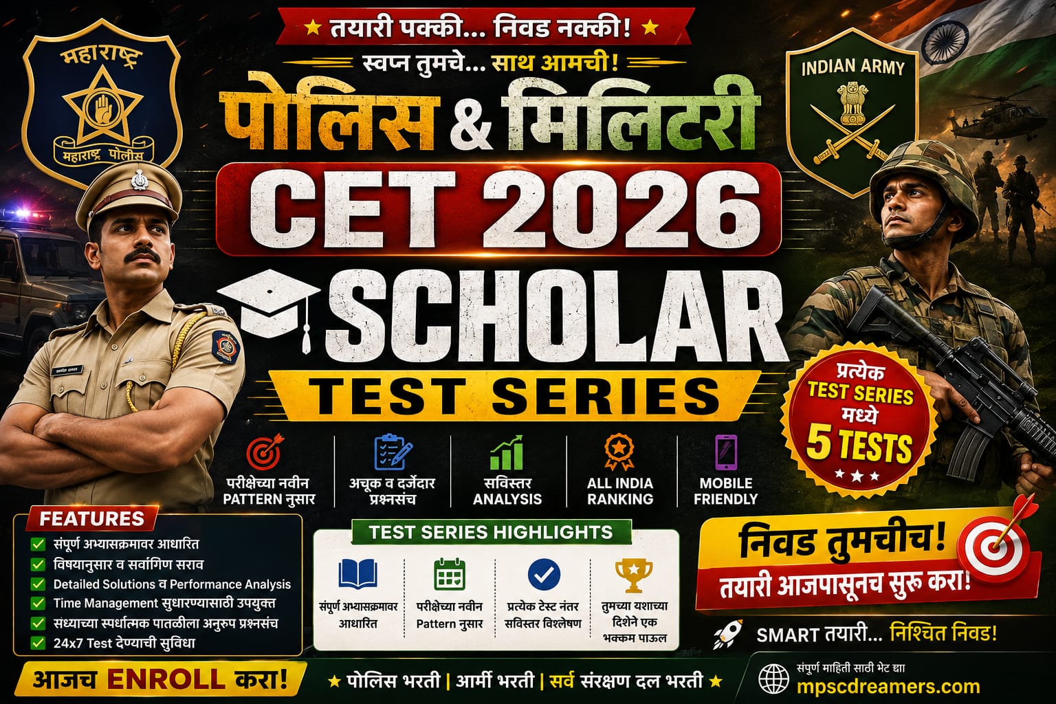 Police/millitary CET  Test Series